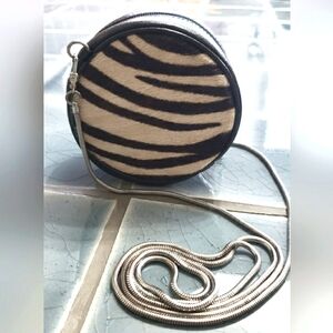 TUSK | Small Zebra Print Pony Hair Purse